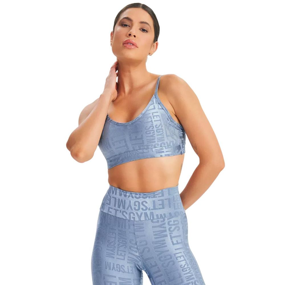 Top-Let-s-Gym-Velvet-Name-Cinza-|-Feminino Top-Let-s-Gym-Velvet-Name-Cinza-|-Feminino